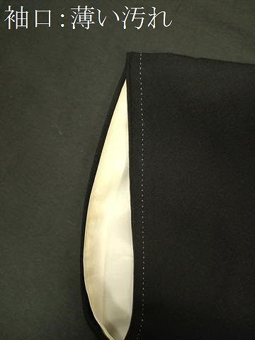 平和屋着物■豪華黒留袖　御所車草花文　暈し染め　銀彩　正絹　逸品　CABL0478oy