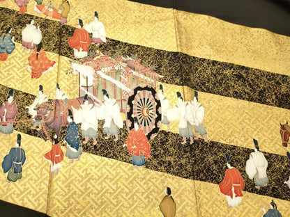 平和屋着物■豪華黒留袖　作家もの　人物文　金彩　正絹　逸品　CABL0481oy