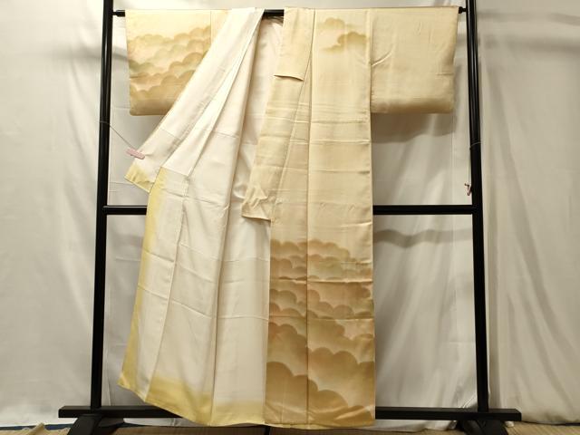 平和屋着物■訪問着　雲取り文　暈し染め　正絹　逸品　CABL0485oy