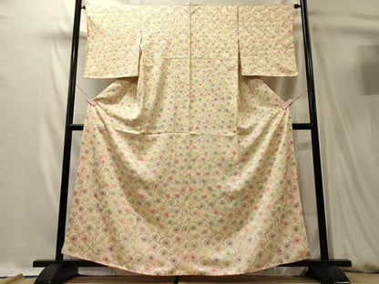 平和屋着物■訪問着　舞花文　正絹　逸品　CABL0486oy