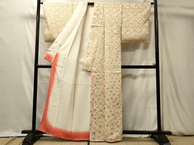 平和屋着物■訪問着　舞花文　正絹　逸品　CABL0486oy