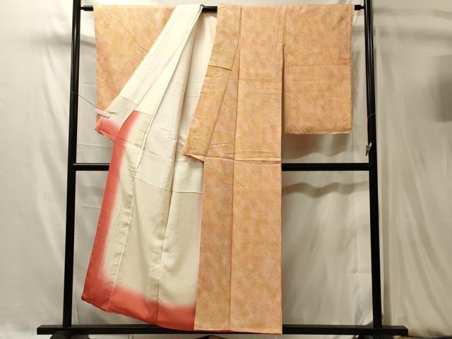平和屋着物■上質な小紋　総絞り　霞文　暈し染め　正絹　逸品　未使用　CABL0487oy