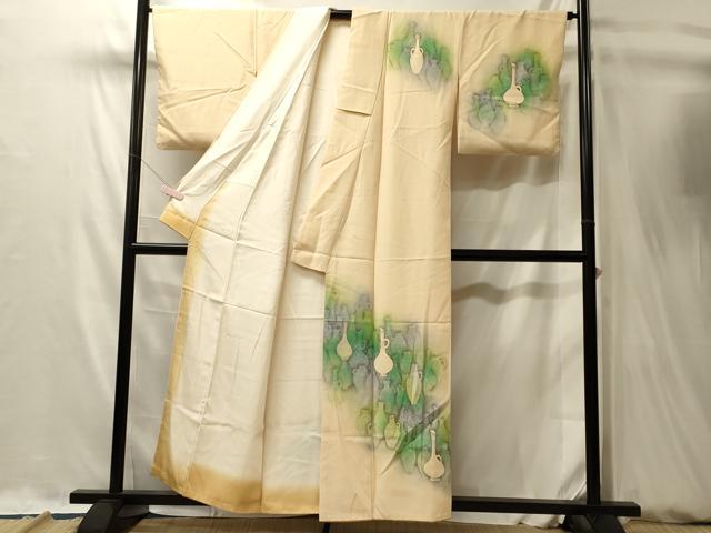 平和屋着物■訪問着　陶器文　暈し染め　金彩　正絹　逸品　CABL0489oy
