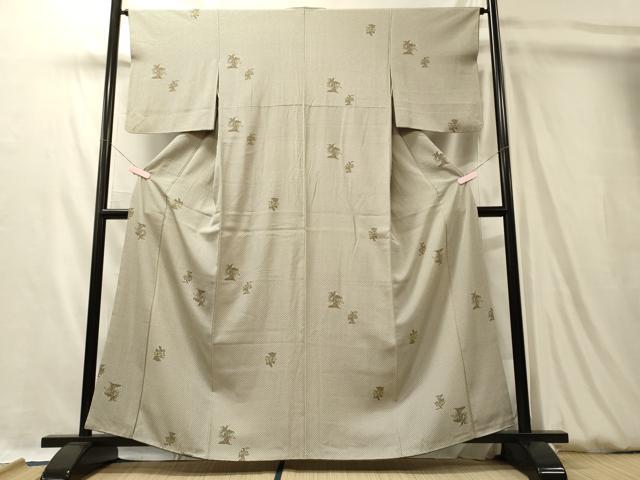 平和屋着物■上質な小紋　人物文　正絹　逸品　CABL0490oy