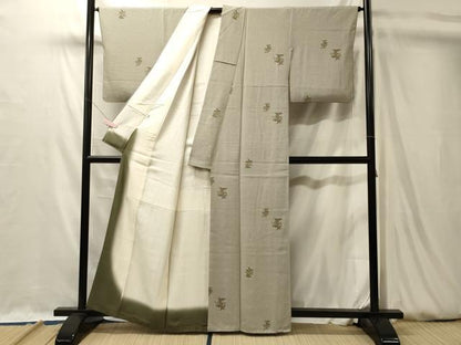 平和屋着物■上質な小紋　人物文　正絹　逸品　CABL0490oy