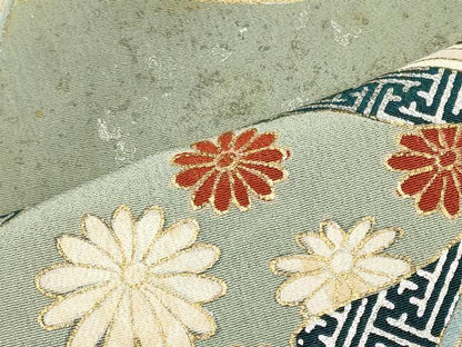 平和屋着物■豪華黒留袖　刺繍　吉祥松葉花文　金銀彩　正絹　逸品　CABL0493oy