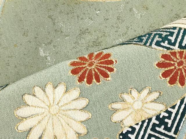 平和屋着物■豪華黒留袖　刺繍　吉祥松葉花文　金銀彩　正絹　逸品　CABL0493oy