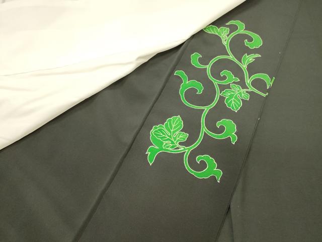 平和屋着物■豪華黒留袖　駒刺繍　鳳凰花唐草丸文　金彩　正絹　逸品　CABL0495oy