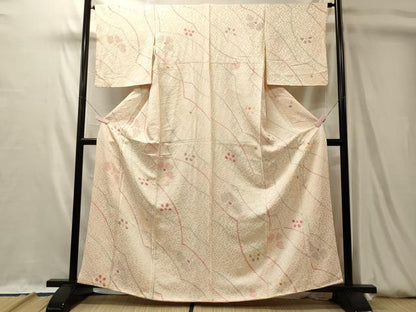平和屋着物■上質な小紋　絞り　流線花文　暈し染め　正絹　逸品　CABL0497oy