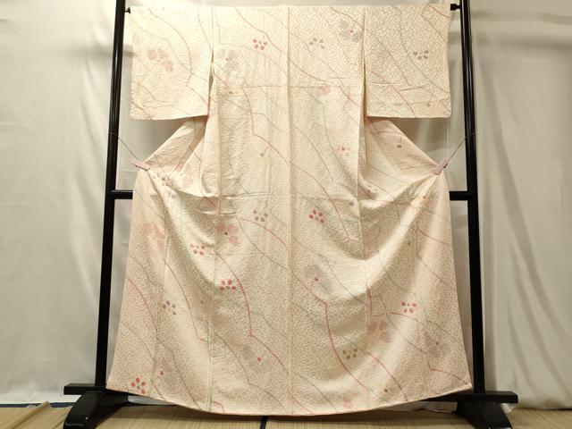 平和屋着物■上質な小紋　絞り　流線花文　暈し染め　正絹　逸品　CABL0497oy