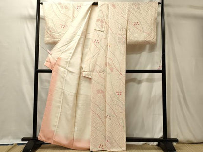 平和屋着物■上質な小紋　絞り　流線花文　暈し染め　正絹　逸品　CABL0497oy