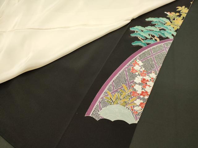 平和屋着物■豪華黒留袖　作家物　籬花松文　金彩　そごう百貨店扱い　正絹　逸品　CABL0501oy
