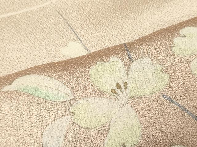 平和屋着物■上質な小紋　枝花文　暈し染め　金彩　正絹　逸品　未使用　CABL0506oy