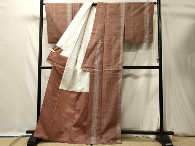 平和屋着物■上質な紬　間道　正絹　逸品　CABL0508oy