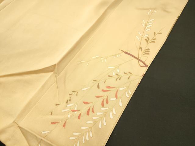 平和屋着物■豪華色留袖　駒刺繍　花籠文　金彩　反端付き　正絹　逸品　CABL0509oy