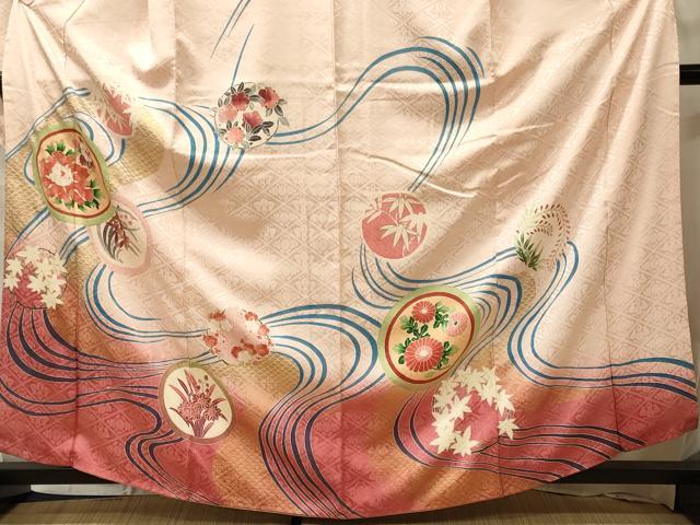 平和屋着物■豪華振袖　流水花丸文　暈し染め　金彩　正絹　逸品　CABL0510oy