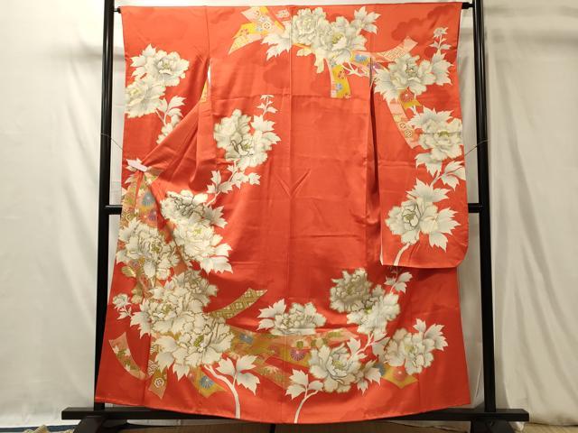 平和屋着物■豪華振袖　駒刺繍　短冊花文　金彩　正絹　逸品　CABL0511oy