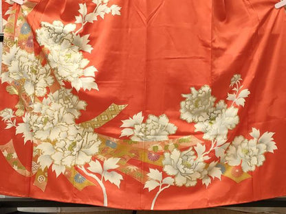平和屋着物■豪華振袖　駒刺繍　短冊花文　金彩　正絹　逸品　CABL0511oy