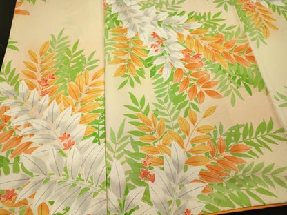 平和屋着物■上質な小紋　草花文　暈し染め　正絹　逸品　CABL0517oy