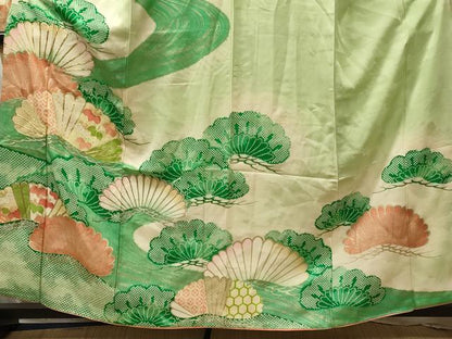 平和屋着物■豪華振袖　駒刺繍　流水笠松文　金彩　正絹　逸品　CABL0526oy