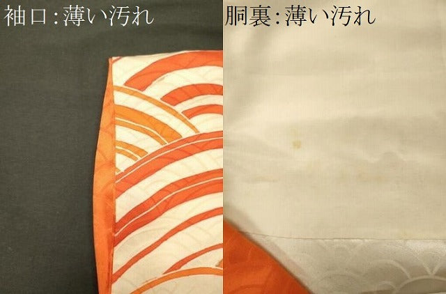 平和屋着物■豪華振袖　駒刺繍　立波文　金彩　正絹　逸品　CABL0527oy