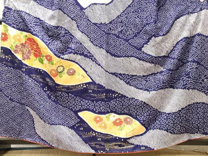 平和屋着物■豪華振袖　駒刺繍　絞り　吉祥草花文　金彩　正絹　逸品　未使用　CABL0528oy