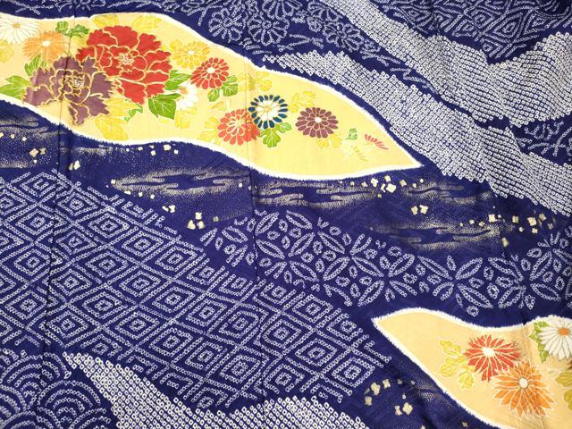 平和屋着物■豪華振袖　駒刺繍　絞り　吉祥草花文　金彩　正絹　逸品　未使用　CABL0528oy