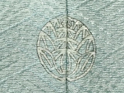 平和屋着物■上質な色無地　作家物　檜垣地紋　水浅葱色　正絹　逸品　CABL0529oy