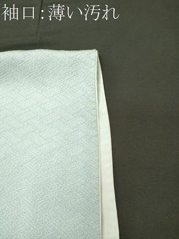 平和屋着物■上質な色無地　作家物　檜垣地紋　水浅葱色　正絹　逸品　CABL0529oy