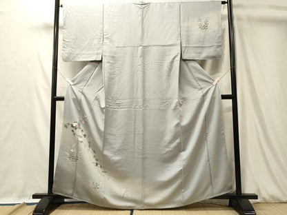 平和屋着物■訪問着　枝花文　暈し染め　正絹　逸品　CABL0532oy