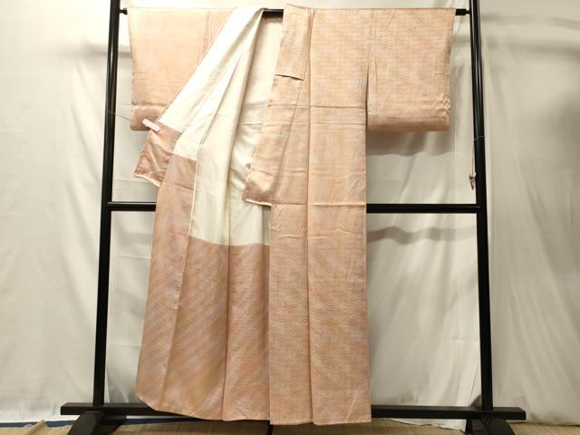 平和屋着物■上質な小紋　青海波地紋　暈し染め　正絹　逸品　CABL0535oy