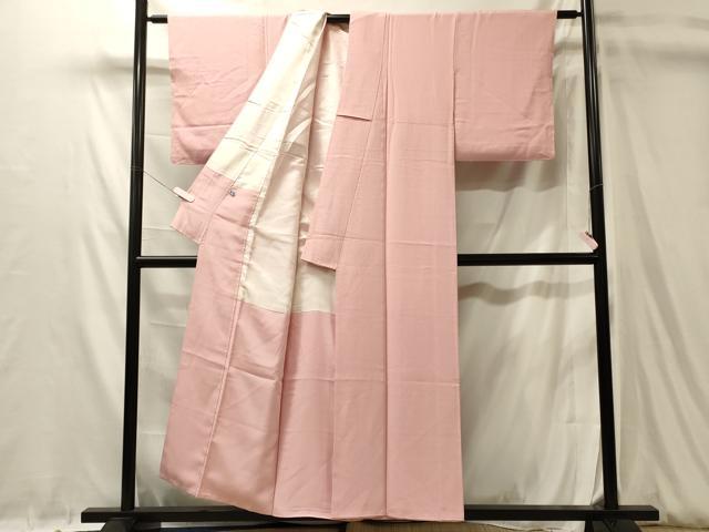 平和屋着物■上質な色無地　鴇色　正絹　逸品　CABL0537oy