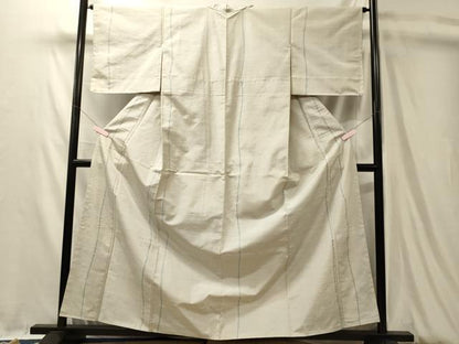 平和屋着物■上質な紬　よろけ縞　正絹　逸品　未使用　CABL0539oy