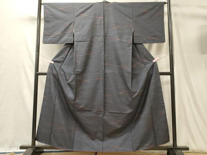 平和屋着物■本場大島紬　7マルキ　斜線文　正絹　逸品　CABL0541oy