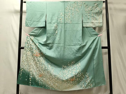平和屋着物■中国三大刺繍　スワトウ刺繍　訪問着　地紙重ね花文　暈し染め　金彩　正絹　逸品　CABL0542oy