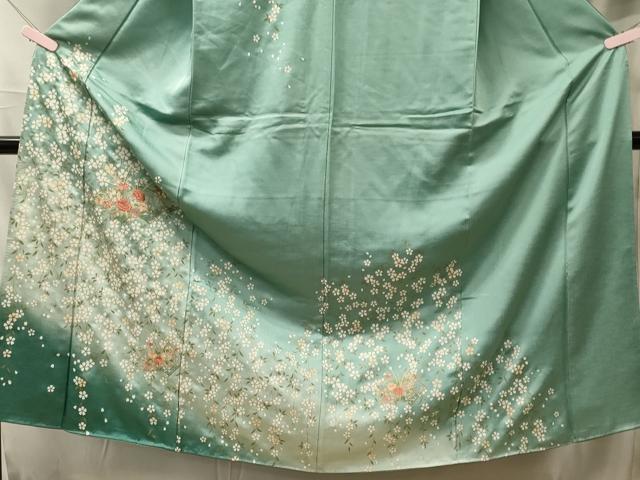 平和屋着物■中国三大刺繍　スワトウ刺繍　訪問着　地紙重ね花文　暈し染め　金彩　正絹　逸品　CABL0542oy