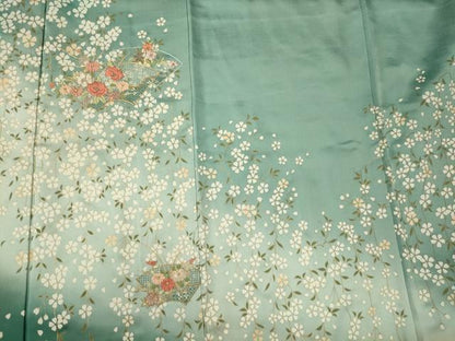 平和屋着物■中国三大刺繍　スワトウ刺繍　訪問着　地紙重ね花文　暈し染め　金彩　正絹　逸品　CABL0542oy