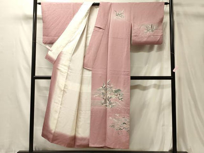 平和屋着物■訪問着　立波花松文　暈し染め　金彩　正絹　逸品　CABL0545oy