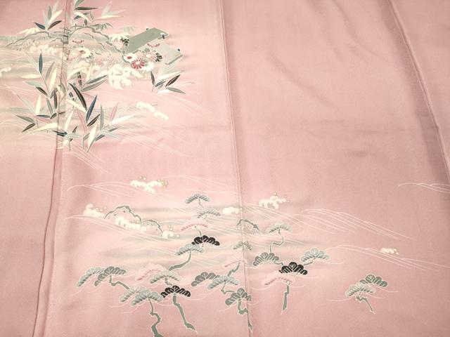平和屋着物■訪問着　立波花松文　暈し染め　金彩　正絹　逸品　CABL0545oy