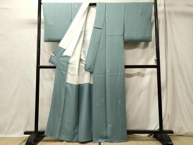 平和屋着物■上質な小紋　舞花丸文　金糸　反端付き　正絹　逸品　CABL0546oy