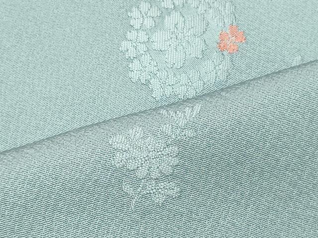 平和屋着物■上質な小紋　舞花丸文　金糸　反端付き　正絹　逸品　CABL0546oy