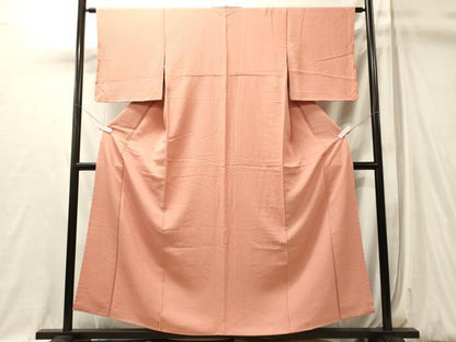 平和屋着物■上質な色無地　一斤染色　正絹　逸品　未使用　CABL0552oy
