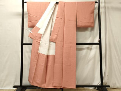 平和屋着物■上質な色無地　一斤染色　正絹　逸品　未使用　CABL0552oy