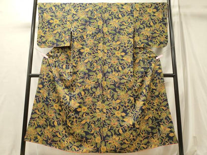 平和屋着物■上質な小紋　更紗花唐草文　正絹　逸品　未使用　CABL0562oy