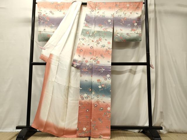 平和屋着物■訪問着　舞花文　暈し染め　金彩　正絹　逸品　未使用　CABL0563oy