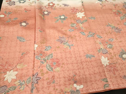 平和屋着物■訪問着　舞花文　暈し染め　金彩　正絹　逸品　未使用　CABL0563oy