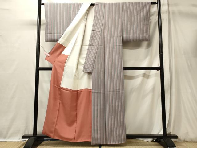 平和屋着物■上質な小紋　間道　正絹　逸品　CABL0571oy