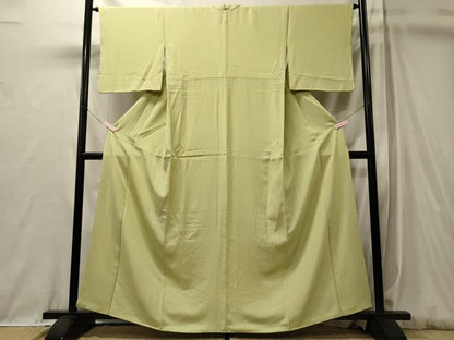 平和屋着物■上質な色無地　若芽色　ますいわ屋扱い　正絹　逸品　CABL0576oy