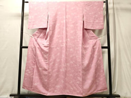 平和屋着物■上質な小紋　流水笹地紋　暈し染め　正絹　逸品　CABL0580oy