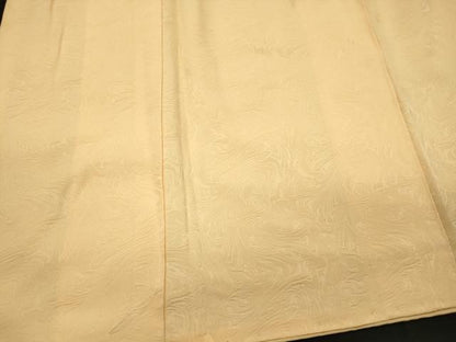 平和屋着物■上質な色無地 墨流し地紋 卵色 正絹 逸品 CABL0581oy